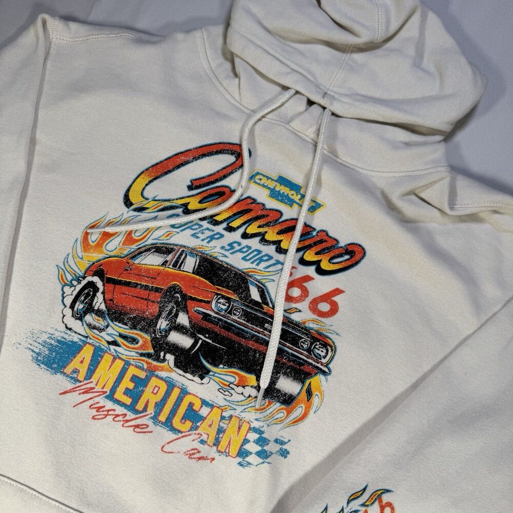 GM Official 1966 Chrevrolet Camaro SS Muscle Car Hoodie - Large